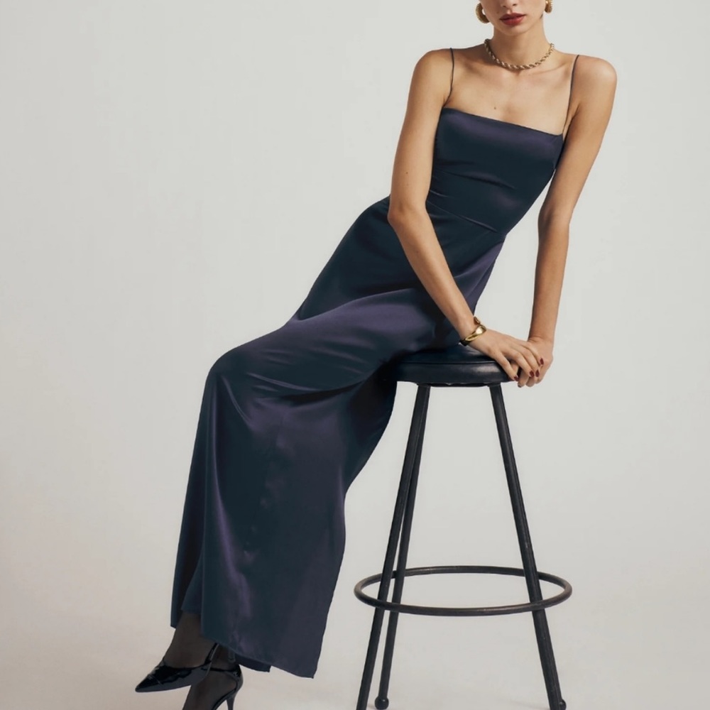 Reformation Frankie dress navy